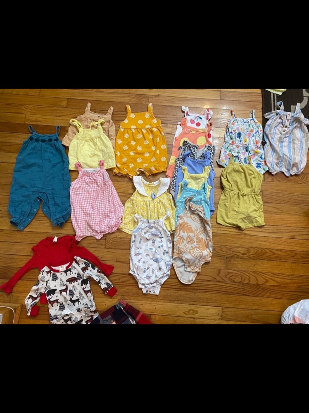 Baby Girls Mixed Romper and Onesie Bundle - Yellow, Pink, Blue, Teal, Red (9-18m
